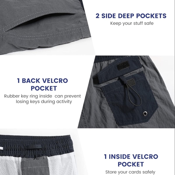 Maamgic Olive Green Swim Trunks with Black Waistband - Picture 5 of 5